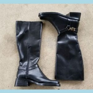 Nwot nine west black side zip up boots
